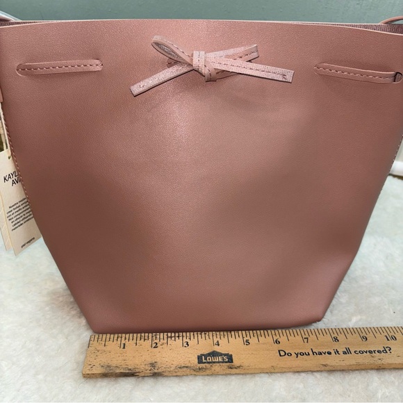 Kayla+Ava Dusty Rose Vegan Leather Crossbody Bucket Bag NWT - Picture 3 of 7